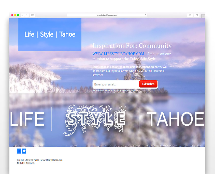 Life Style Tahoe | SG Designs | Tahoe Web Design