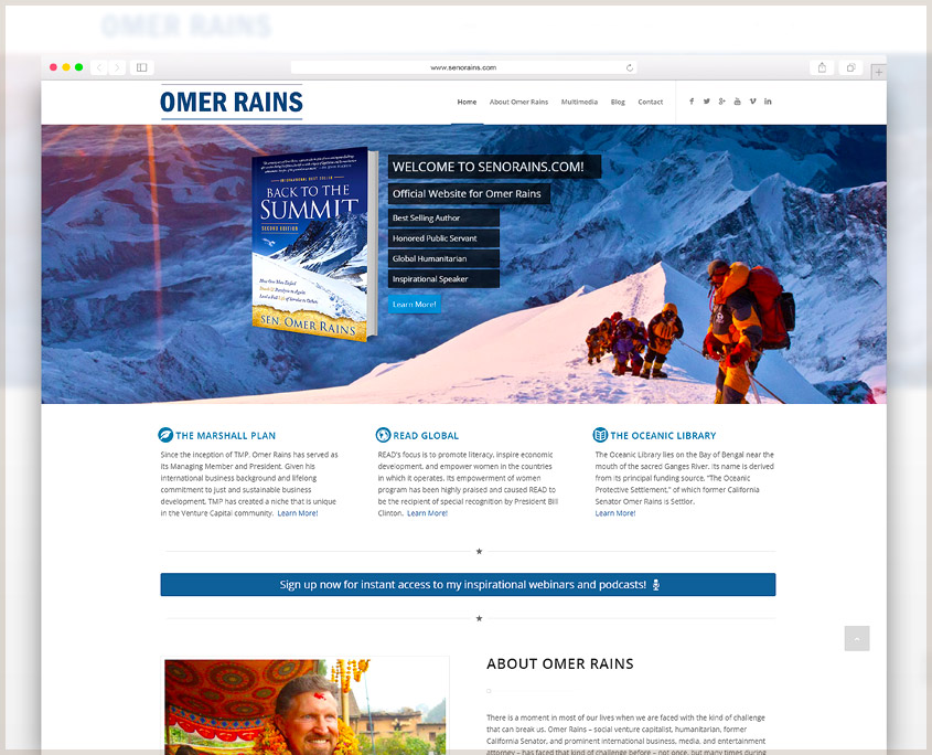 Senorains Omer Rains | SG Designs | Tahoe Web Design